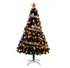 Decorazione natalizia 6 piedi 1600 rami Albero di Natale in PVC nero