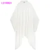 Japansk stil Kvinnors Design Asymmetrisk Lös lång skjorta Top Regular Office Lady Cotton Polyester 210416
