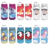 Women's Girl's Ankle Unicorn Socks Colorful 3D Food Print No Show Low Cut Funny Novelty Sock