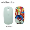 3D Sublimation Blank Wireless Mouse Skräddarsy Hem DIY Din Design Värmeöverföringsämnen Mouses för personliga produkter wll1068