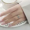Dubbele twist knoop knokkel ring minimalistische goud zilver kleur metalen open verstelbare ring mode-sieraden voor vrouwen valentijn