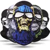 Skull Balaclava Cap Army Tactical 2 Hole Full Face Mask Skidcykel Fotvandring Skyddande Kepsar Halloween Party Skelett Ghost Hood Ice Silk Cooling Sport Hattar