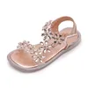 Girls039 Sandals Summer 2021 New Children039S Crystal Flower Princessuw803934075