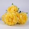 5pcs/set Simulation Peony Flowers Wedding Background Hand Make Artificial Flower Table decoration Wall Arrangement Decorative Head