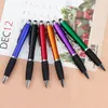 1 color custom Logo name text information Printing click retractable plastic ball pen stylus touch ballpoint pen with soft ru9477359