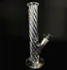 Glass Bong Shisha Hookah Smoking Water Pipe 11.42 inch Colorful Plating Spiral Filter Beaker Bubbler W/ ICE Catcher Unique Bongs Hookahs Pipes