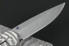 Couteau pliant de poche de qualité supérieure D2 Stone Wash Drop Point Lame TC4 Poignée en alliage de titane Camping en plein air Randonnée EDC Couteaux tactiques avec boîte de vente au détail