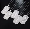 Silver pläterad rostfritt stål 26 bokstäver hängande halsband med o länkkedjor för kvinnor män alfabetet tag mode smycken