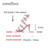Sophitina Женская обувь Сандалии Летний квадратный каблук розовый круглый носок супер высокий каблук вечеринка стильный цветок сладкий заговор FO384 210513