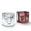 Gobelets Creative Skull Cup Verre à double couche Verre à vin KTV Bar Verres incolores transparents à haute teneur en borosilicate résistants à la chaleur WH0211