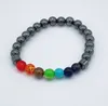 8mm Natural Black Stone Bead Strands Charm Healing Balance Bracelets For Women Men Party Club Yoga Jewelry