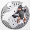 Tapis de jeu rond en coton doux de 90 cm, tapis rampant, tapis de jeu pour enfants, tapis de sol, décoration de chambre d'enfant 210724