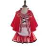 Little Red Riding Hood Cosplay Traje Para Crianças Vestido Halloween Carnaval Fantasia Party Girls Fantasia Dress Festa de Crianças G1026