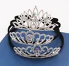 Crianças Cristal Coroas Menina Rhinestone Tiaras com Cabelo Sticks Headband Festa de Aniversário Festa de Natal Halloween adereços prata