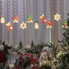 Fata natalizia Ghiacciolo Stringa di luci LED per esterni Stelle Fiocchi di neve LED Luci per tende Ghirlanda per finestra Camera da letto Decorazioni per feste di matrimonio D2.5