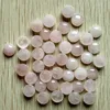 12mm Assorted Natural stone flat base Round cabochon Green Pink Cystal Loose beads for Necklace earrings jewelry & Clothes Accessories making Wholesale