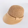 Mulheres de verão Moda Moda larga chapéu de palha com arco feminino casual colorida viagens de praia de praia tappy tampas panamá chapéus delm22