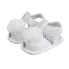 First Walkers 2021 Baby Summer Shoes Born Infant Girls Boys Solid Non-slip Flower PU Leather Breathable Toddler 0-18M