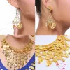 Indian Jewelry Multilayer Coins Chokers Necklaces Earrings Set Belly Dance Necklace Earings for Stage Show Wholesale