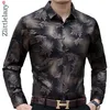 Social Long Sleeve Maple Leaf Designer Shirts Men Slim Fit Vintage Fashions Men's Shirt Man Dress Jersey Clothing 36565 210626