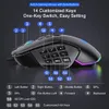 Aula RGB Gaming Mouse Mouse 10000 DPI Боковые кнопки Macro Программируемая эргономичная 14 проводной подсветкой Gamer Mice ноутбук
