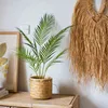 125cm Stora konstgjorda Palm Tropiska Växter Fake Plam Leaves Real Touch Plants Branch Plast Monstera Lövverk Bröllop Hem 211104