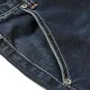 Mode Patchwork Denim Män Casual Straigth Trousers Loose Baggy Jeans Streetwear Hiphop Harem Pants Plus Storlekskläder