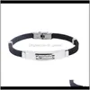 Bangle Bracelets Jewelry Drop Delivery 2021 Direct Deal Fashion Punk Handmade Stainless Steel Bracelet Quality And Reputation Protection Good