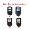 Zink Alloy + Läderbil Remote Key Case Cover för Honda 2016 2017 CRV Pilot Accord Civic Fit befriad Interiörtillbehör Keychain