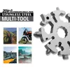 20-in-1 Multifunktionale Schneeflocke-Schraubendreher Outdoor-Gadgets Edelstahl Multi-Tool-Schraubendreher Bike-Tool Schlüsselanhänger-TAG M4 M5 M6-SEX-Schlüssel-Flaschenöffner