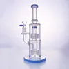 5mm Thick Glass Bong Birdcage Perc Hookahs Dab Rig Double Stereo Matrix Oil Rigs Bongs With Dry Herb Smoking Pipes Bowl Water Pipe Green Wax Straight Tube LBLX210401