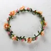 11 stilar Bohemian Terylene Flower Wreath Garland Crown Festival Bröllop Bridal Bridesmaid Floral Headband Headdress Hair