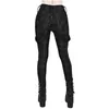 Plaid Pant Gothic Punk Pant High Waist Fashion Tight Multi Pocket Zipper Y2k Long Bottoms Streetwear Woemn Pencil 210915