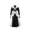 2021 heren vrouwen meid jurk anime cosplay Frans restaurant lange stijl kostuum schort jurken zwart wit rok Y0913