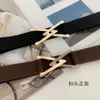 2024 Fashion Elastic Waistband Belt for Women Metal Triangle Buckle Dress Belts Damer High midje rem för tröja kostym Strech