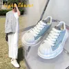 2021 Designer Brand Canvas Scarpe Donne Fashion High Top Sneakers Delle Donne Primavera Femminile Pompe Pompe Pompe Piattaforma Scarpe Vulcanized Y0907