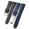 22mm Rubber Silicone Curved End Watch Band Waterproof Special for Tudor Black Bay Pelagos Folding Buckle Watch Bracelets Strap H097375100