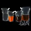 250/420/500 / 1000ml Sacchetto per ugello autonomo trasparente Borse per bevande succhi portatili e portatili Bocca obliqua LX3718