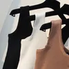 Harajuku Letnia Tank Topy Kobiety Casual Lady Top Tees Dzianie Koszulka Kobieta Marka Odzież T Shirt Slash Neck Topy QH1882 210518