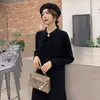 Jxmyy Autumn and Winter Wild Wild Loose and Thin Ten Thin Thin Thing Temped Longleeved Knietted Dress Female Skirtエレガントな女性210412