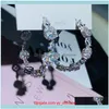 Biżuterluxury Cubic Zircon Daisy Flower Big Hoop Kolczyki dla kobiet Wedding Fashion Party Biżuteria zaręczyny Brincos Femmal E7750 Hie Drop