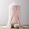 New Modern Crib Netting Hung Dome Princess Girl Bed Valance Chiffon Canopy Mosquito Net Child Play Tent Curtains for Baby Room 783 Y2