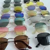 Modesolglasögon för dammärke Designer Metallbåge Sexkantigt UV-skydd Solglasögon Goggle Glasögon