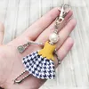 YLWHJJ brand 2020 cute new doll keychain Women Car Pendant hot Girls Bag key chains key ring Statement Handmade fashion Jewelry G1019