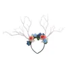 Christmas Decorations Headband Women Girl Ladies Sweet Antler Temperament Branch Flower Elegant Xmas Party Club Hair Clasp283g