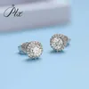 1ct Real Moissanite 100% 925 Sterling Silver Round Cut Kolczyki Dla Kobiet Party Zaręczyny Ślubne Biżuteria Y1010