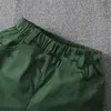 Enfant en bas âge Garçon 2 Pièces Tenues D'été Ensembles Manches Courtes imprimé dinosaure Bouton Chemise Haute Taille Élastique Ensemble Short Et Haut 20220221 H1