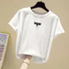 Ropa mujer verão camiseta mulheres estilo coreano moda tshirt roupas de algodão de manga curta camiseta femme o-pescoço tops 210604