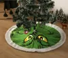 الشعر الأخضر وحش شجرة عيد الميلاد سبارون مع الأضواء الديكور المتوهجة Grinch Xmas Skirt294i