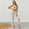 Yoga Leggings Set Vrouwen Sportwear Gym Workout Kleding Rits Trainingskostuum voor Fitness Wear 2 Pieces Sport Outfit Camo Tracksuit 210802